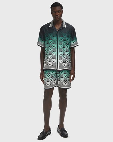Košeľa Casablanca Cuban Collar Short Sleeve Shirt Zelené | MPF25-SH-003-04, 1