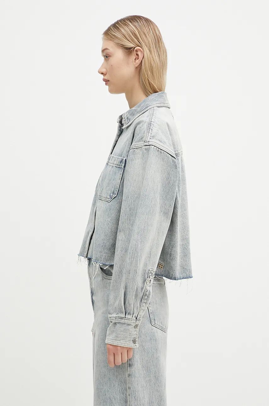Košeľa Ksubi Cutaway Longsleeve Shirt Worn Oversize Modrá | WPF24SH001, 1