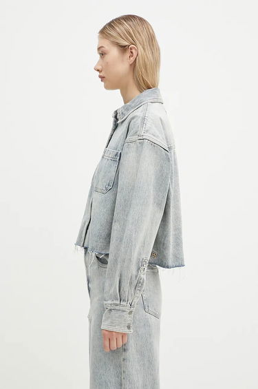 Košeľa Ksubi Cutaway Longsleeve Shirt Worn Oversize Modrá | WPF24SH001, 1