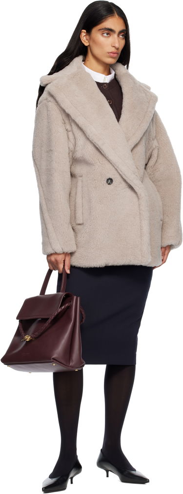 Kabáty Max Mara Olga Plush Double-Breasted Coat Béžová | 2521086032600, 3