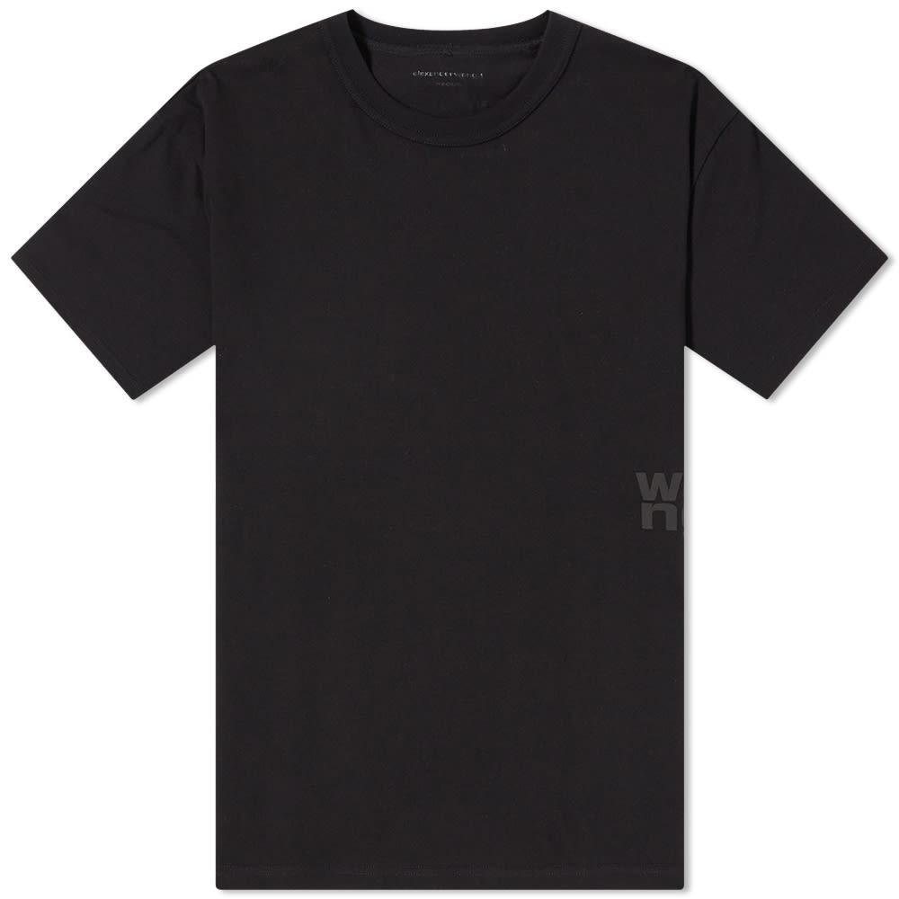 Tričko Alexander Wang Rubberised Logo Cotton T-shirt Čierna | 4CC3221357-001, 0