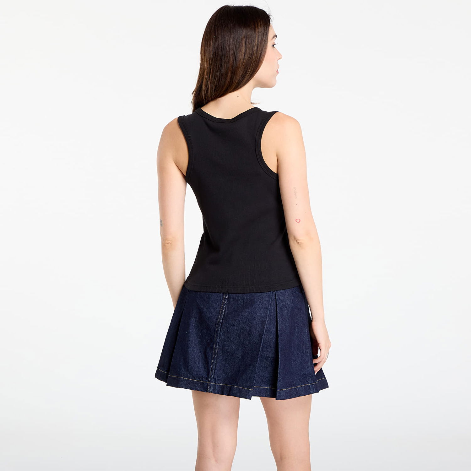 Tielko CALVIN KLEIN Calvin Klein Jeans Women's Woven Label Tank Top Čierna | LV047C201G UB1, 1
