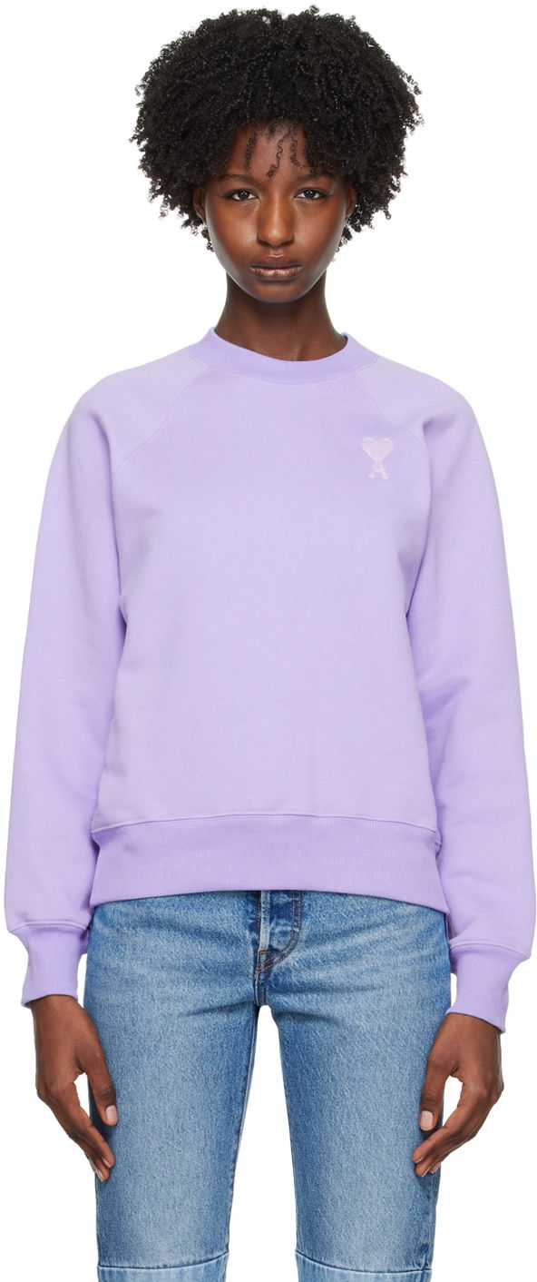 Mikina AMI SSENSE x Sweatshirt Fialová | SPUSW004.747.507, 0