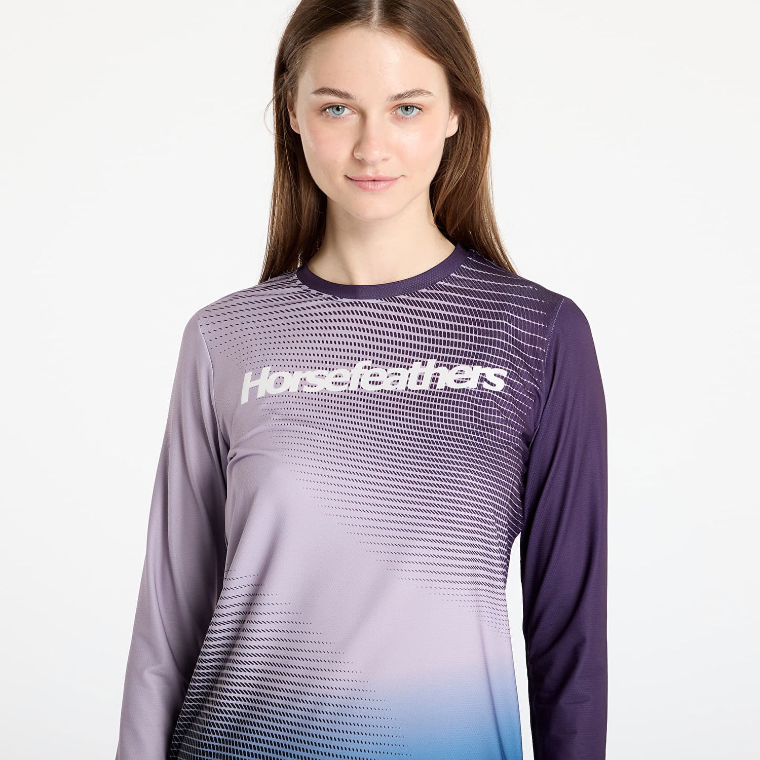 Dres Horsefeathers Horsefeathers Quantum Long Sleeve Bike Jersey Fialová | TW043B, 1