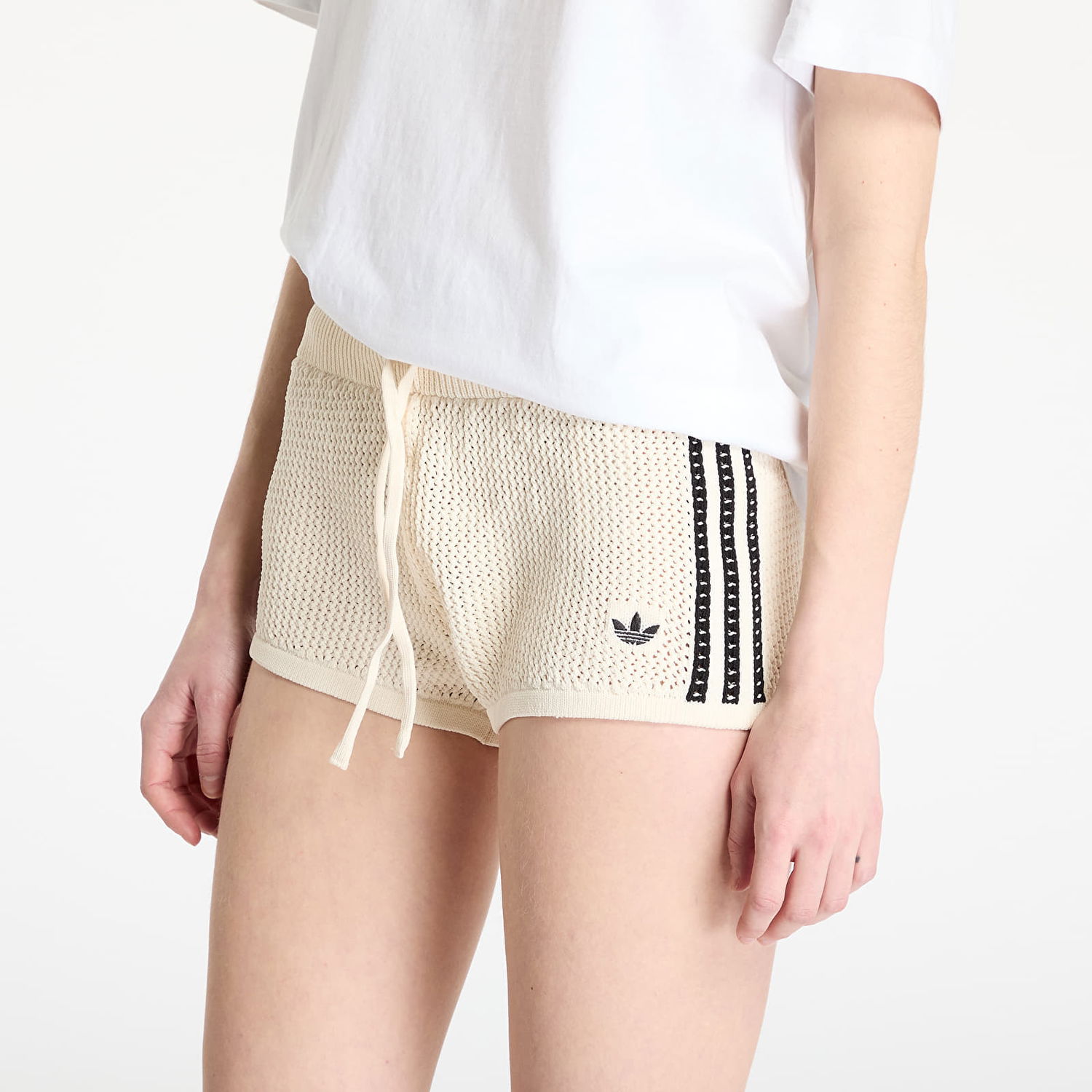 Šortky adidas Originals adidas Originals Premium Crochet Sprinter Shorts Béžová | JD1078, 1