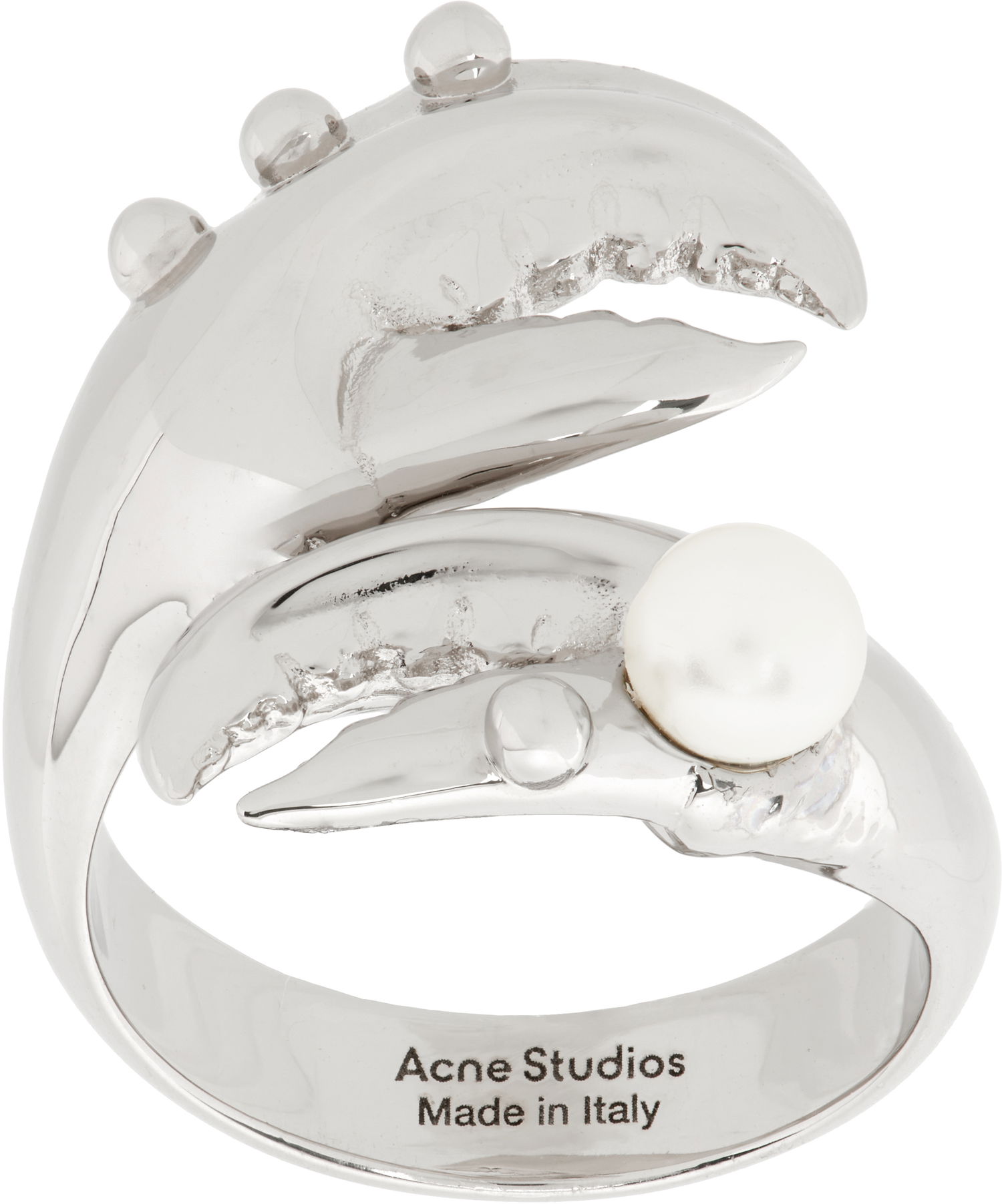 Prsteň Acne Studios Acne Studios Claws Pearl Ring Metalická | C50452-, 0