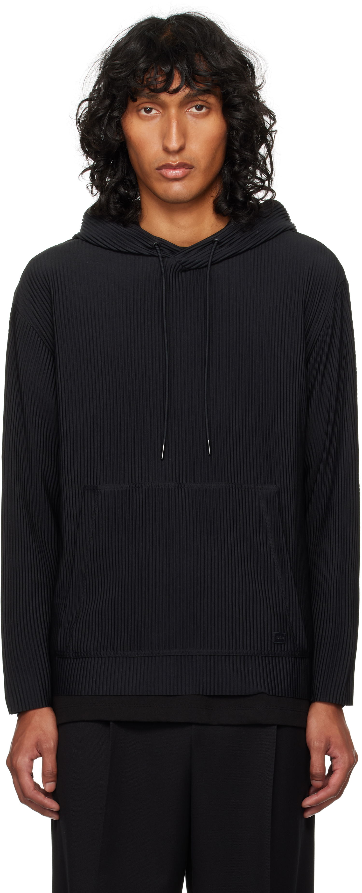 Mikina BOSS Jersey Hoodie Čierna | 50522131, 0