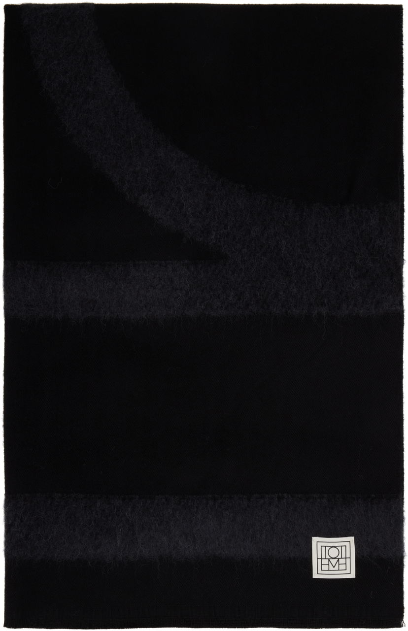 Šál TOTEME Monogram Twill Scarf Čierna | 254-WSC0115-FB0510