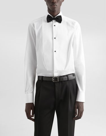Košeľa Dolce & Gabbana Cotton Poplin Tuxedo Shirt Biela | G5EN5TGI591S9005, 3