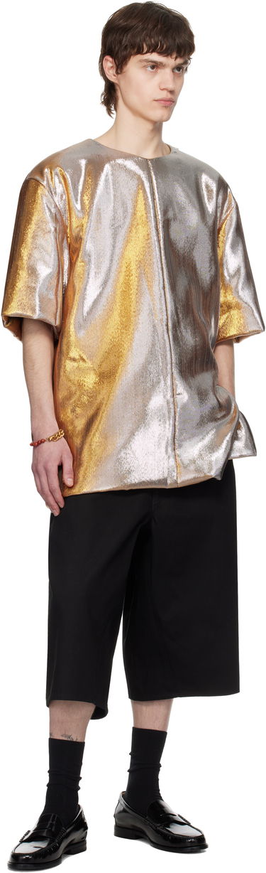 Tričko Dries Van Noten Dries Van Noten Metallic Padded T-Shirt Metalická | 251-020737-1091, 3