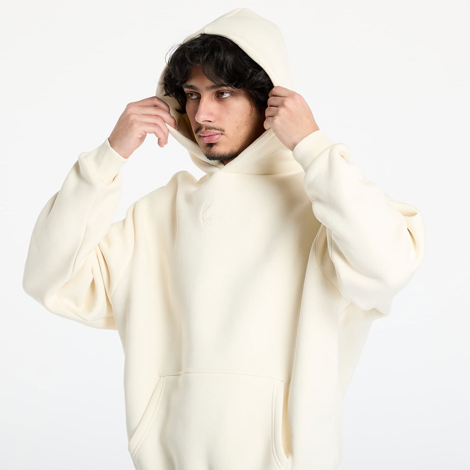 Mikina Karl Kani Karl Kani Small Signature Essential Hoodie Béžová | 60210334, 1