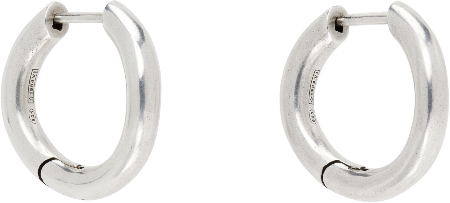 Náušnice Ann Demeulemeester Ann Demeulemeester Alina Silver-Tone Hoop Earrings Metalická | 2520-W-JE06-JW020-070, 1