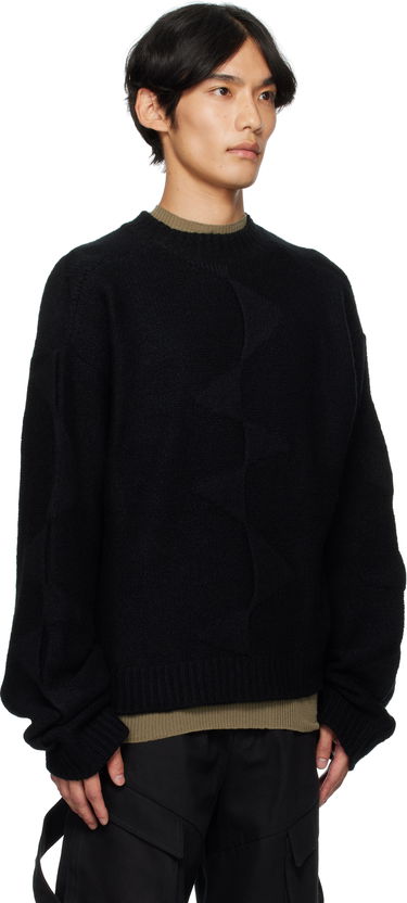 Sveter HELIOT EMIL HELIOT EMIL Cropped Spiral Knit Sweater Čierna | PREAW25_M_07_063_BLK01_CO, 1