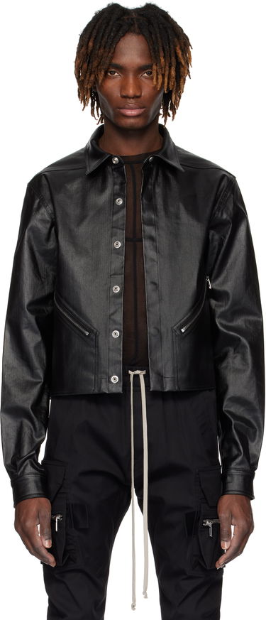 Bunda Rick Owens Rick Owens Hollywood Tour Alice Cropped Denim Jacket Čierna | RU01E5742 SCT, 0