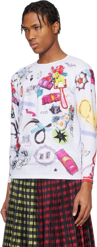 Sveter Chopova Lowena Chopova Lowena 'What's In My Bag' Fitted Jersey T-shirt Biela | 2305, 3