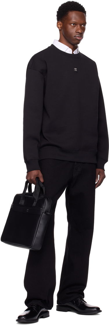 Mikina BOSS Hugo Stacked Logo Sweatshirt Čierna | 50533689, 3