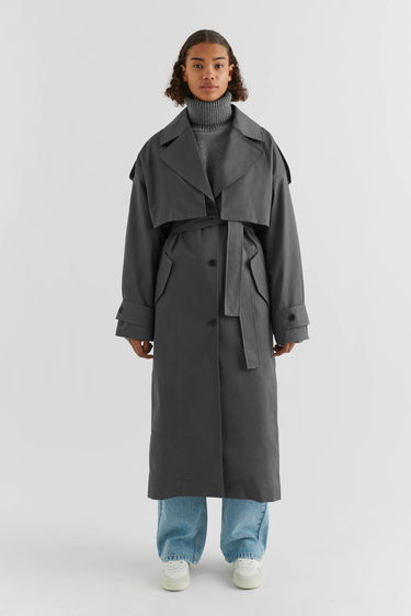 Kabáty AXEL ARIGATO Atom Trench Coat Šedá | A2107001, 2