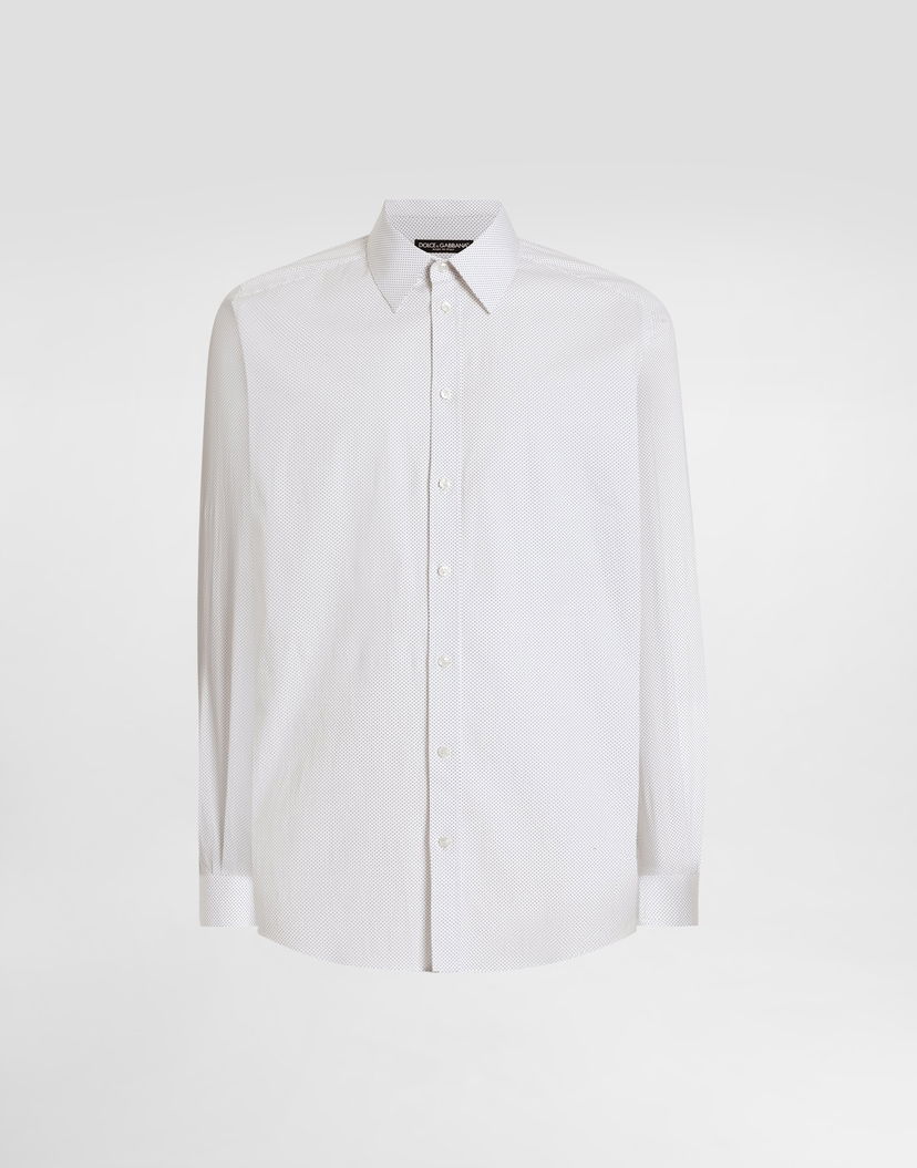 Košeľa Dolce & Gabbana Dolce & Gabbana Microdesign Shirt Biela | G5KH7TFMRBOS8030