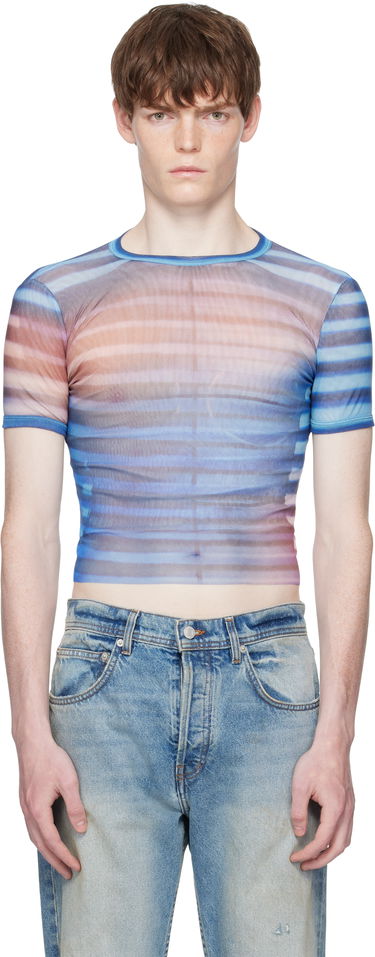 Tričko Jean Paul Gaultier Jean Paul Gaultier 'The Air' Baby Tee Modrá | 25/03-W-TO318-M005P-565034, 0