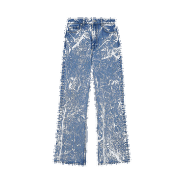 Džínsy GANNI Bleach Denim Jeans Modrá | F6556 005 BLEA, 0