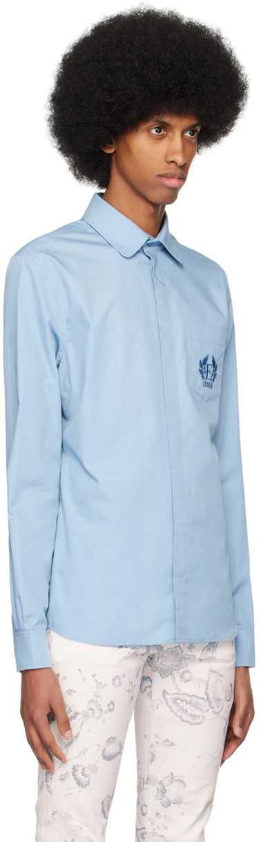 Košeľa Erdem Luke Pocket Light Blue Dress Shirt Modrá | MS23_524MSBCP LUKE SHIRT, 1