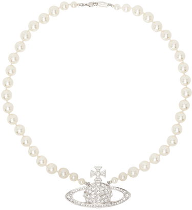 Náhrdelník Vivienne Westwood Vivienne Westwood Pearl Bas Relief Choker Necklace Biela | 63010099-02P104-CN, 0
