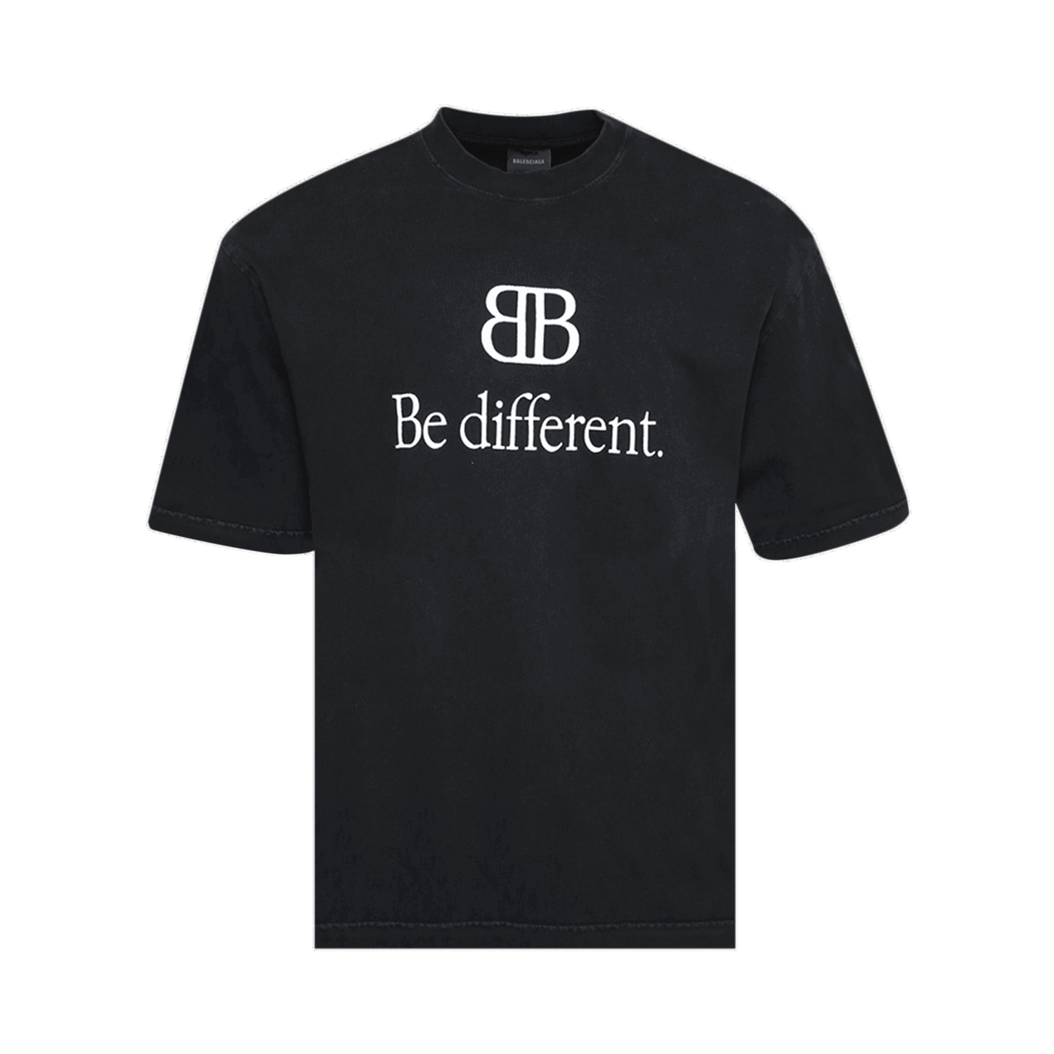 Tričko Balenciaga Medium Fit T-Shirt Be Different Čierna | 612966 TNVU9 1070, 0