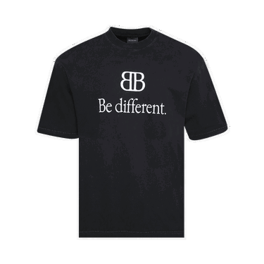 Tričko Balenciaga Medium Fit T-Shirt Be Different Čierna | 612966 TNVU9 1070, 0