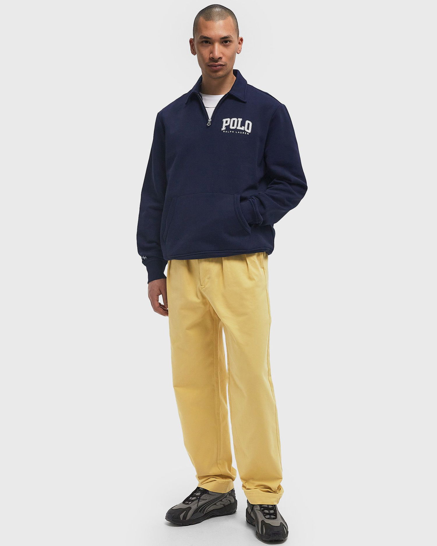 Sveter Polo by Ralph Lauren Ralph Lauren Men's Half-Zip Sweatshirt XXL Navy | 710967732001, 1