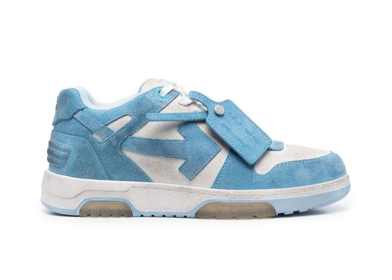 Tenisky a topánky Off-White OOO Low Out Of Office Vintage Suede White Light Blue Modrá | OMIA189S23LEA0110140, 0