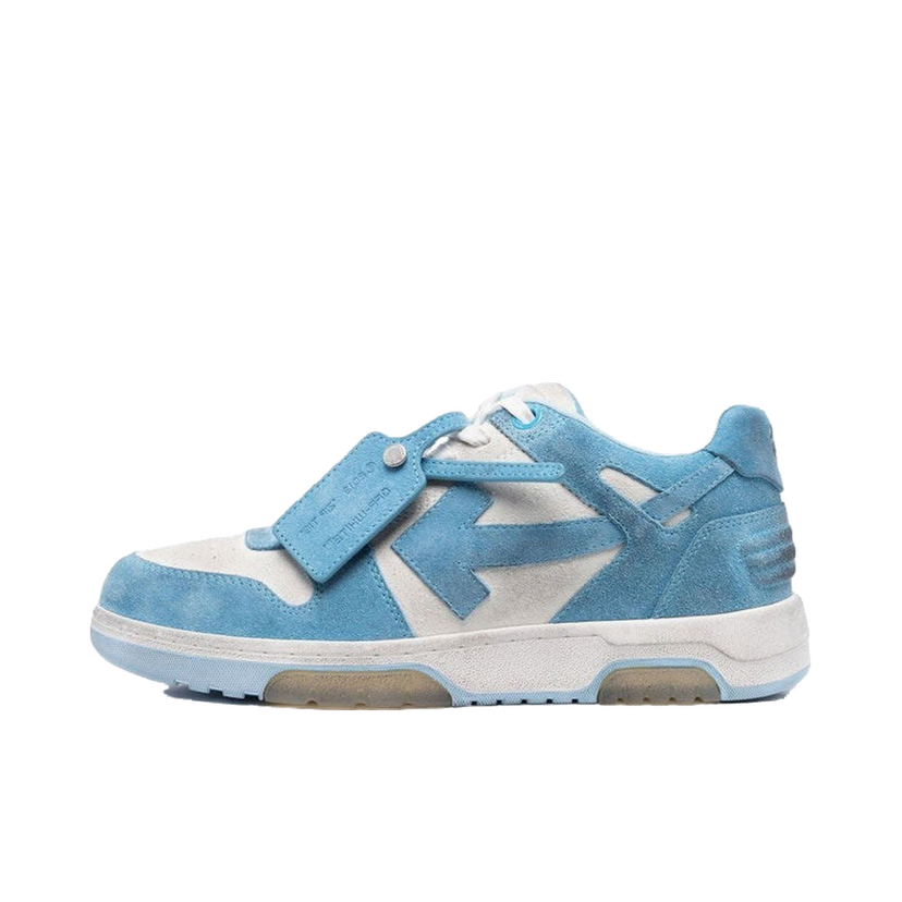 Tenisky a topánky Off-White OOO Low Out Of Office Vintage Suede White Light Blue Modrá | OMIA189S23LEA0110140