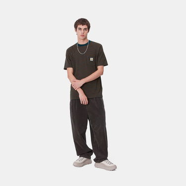 Tričko Carhartt WIP Striped Pocket T-Shirt Hnedá | I033816_9, 2