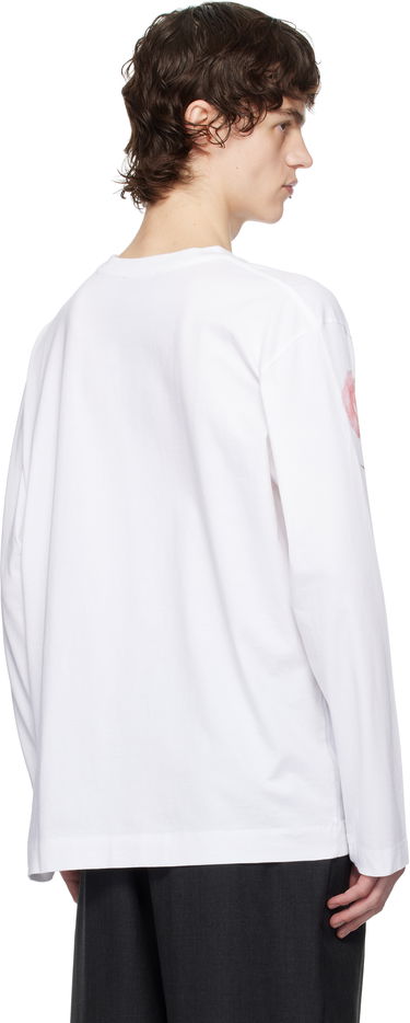 Tričko Simone Rocha Simone Rocha Carnation Print Long Sleeve T-Shirt Biela | 5194P32P32A-M 0569, 2