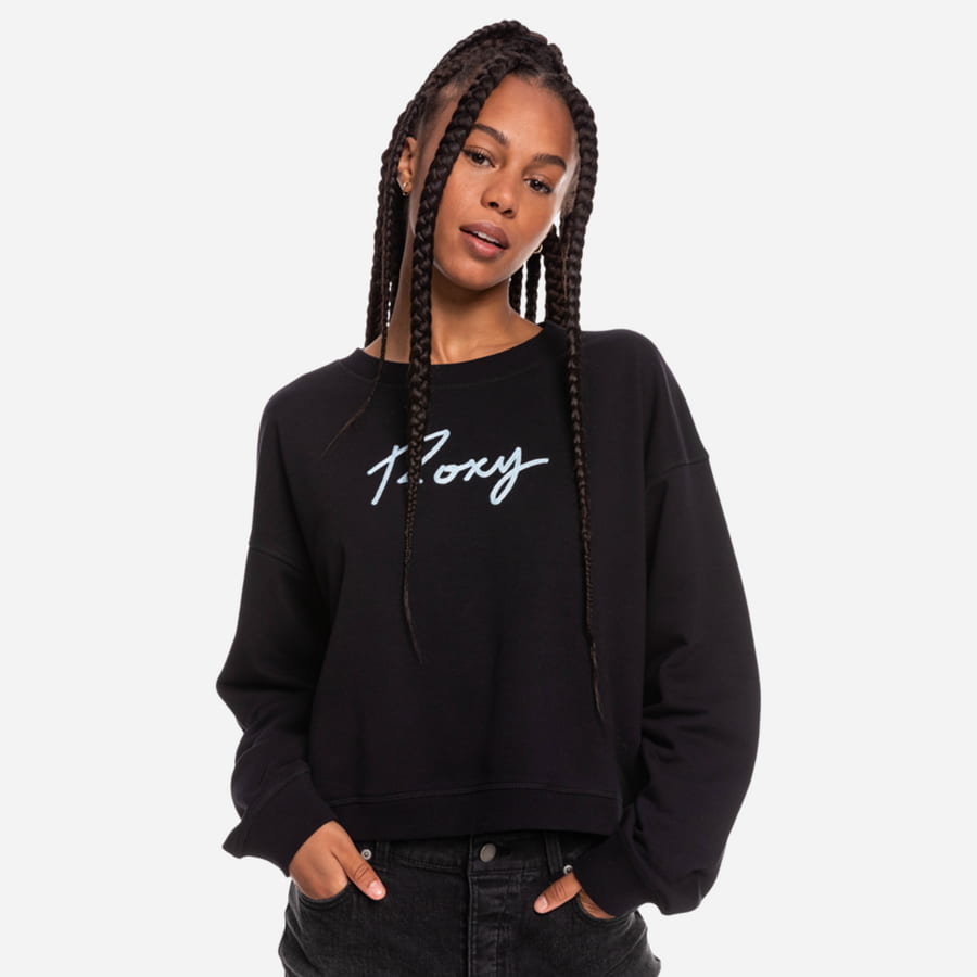 Mikina Roxy Break Away Crew Čierna | ERJFT04507-KVJ0, 0
