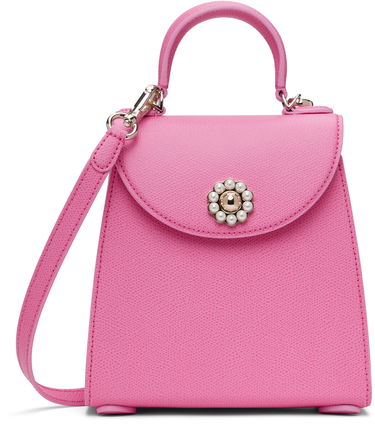 Kabelka Simone Rocha Simone Rocha Mini Valentine Pearl-Embellished Crossbody Bag Ružová | BAG172 0787, 0