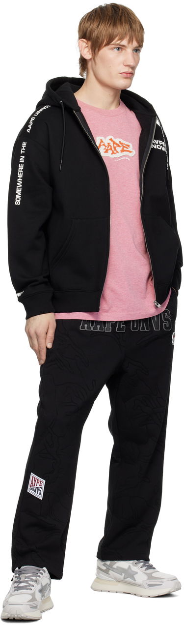 Mikina AAPE by A Bathing Ape AAPE by A Bathing Ape 'AAPE NOW' Zip-Up Hoodie Čierna | AAPSWMB327XXNBKX, 3