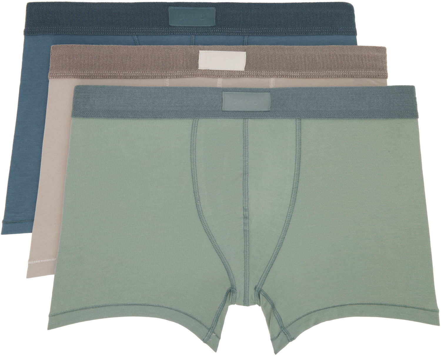 Boxerky SKIMS SKIMS Cotton Boxer Briefs - Three-Pack Zelené | BO-BBR-5634M-STONE MULTI, 0
