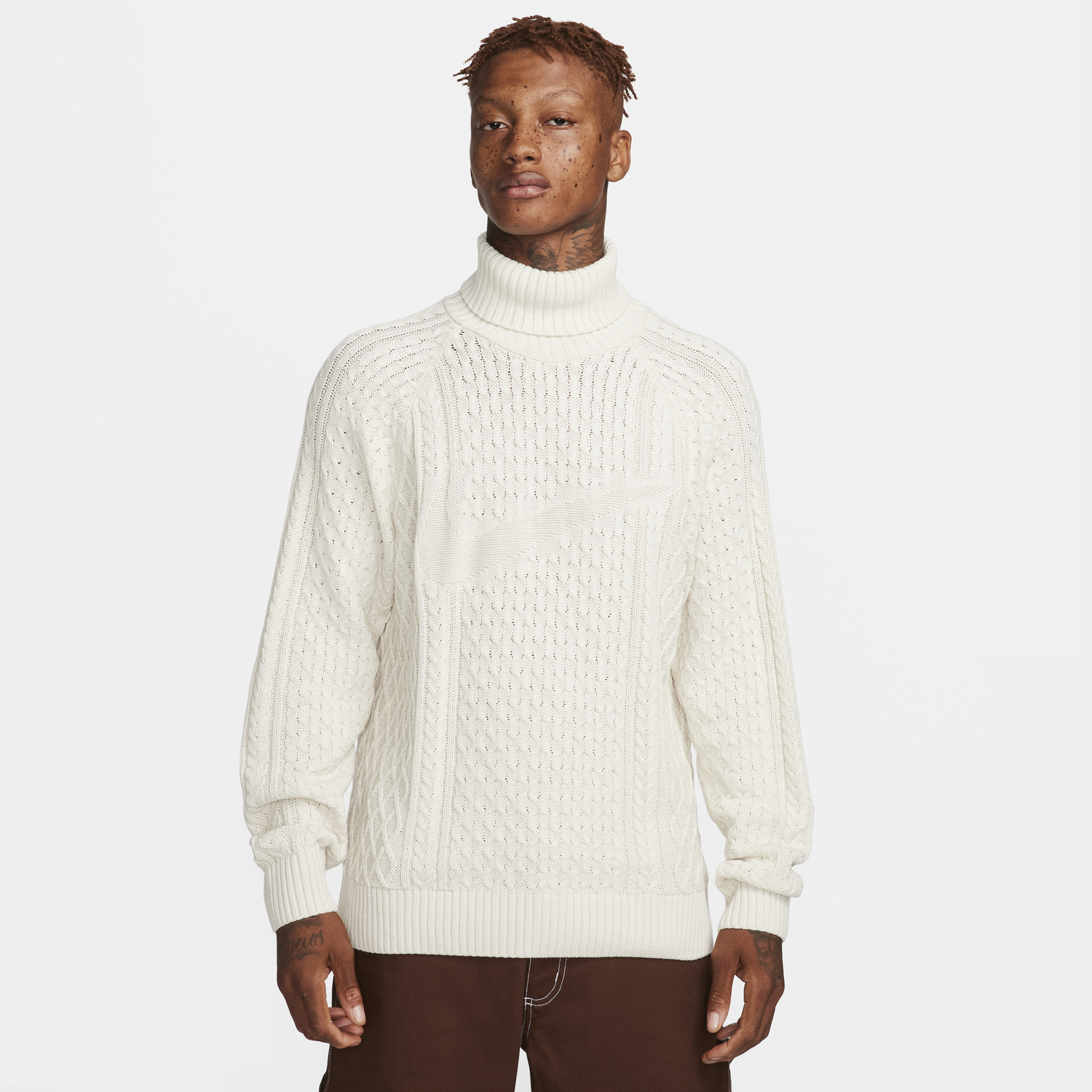 Sveter Nike Life Cable Knit Turtleneck Jumper Biela | FB7770-072, 0