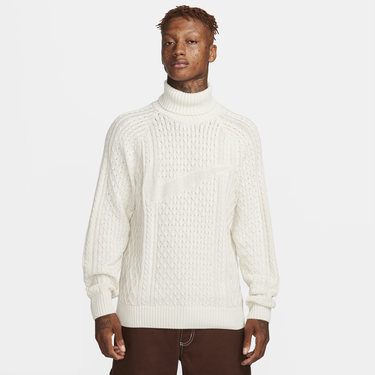 Sveter Nike Life Cable Knit Turtleneck Jumper Biela | FB7770-072, 0