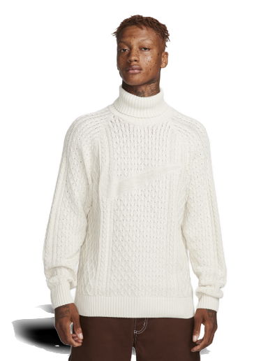 Sveter Nike Life Cable Knit Turtleneck Jumper Biela | FB7770-072