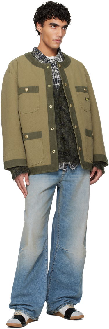 Bunda R13 Cord Trimmed Chore Jacket Zelené | R13WD064-D374A, 3