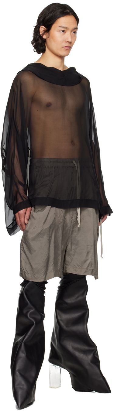 Sveter Rick Owens Rick Owens Hollywood Hooded Tunic Čierna | RR01E5702 S, 4