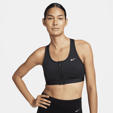 Podprsenka Nike Swoosh Front Zip Medium-Support Padded Sports Bra Čierna | FN2731-010, 3