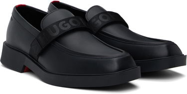 Tenisky a topánky BOSS Hugo Black Leather Loafers Čierna | 50536228, 3