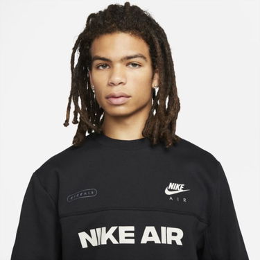 Mikina Nike Brushed-Back Fleece Crew Čierna | DM5207-010, 2