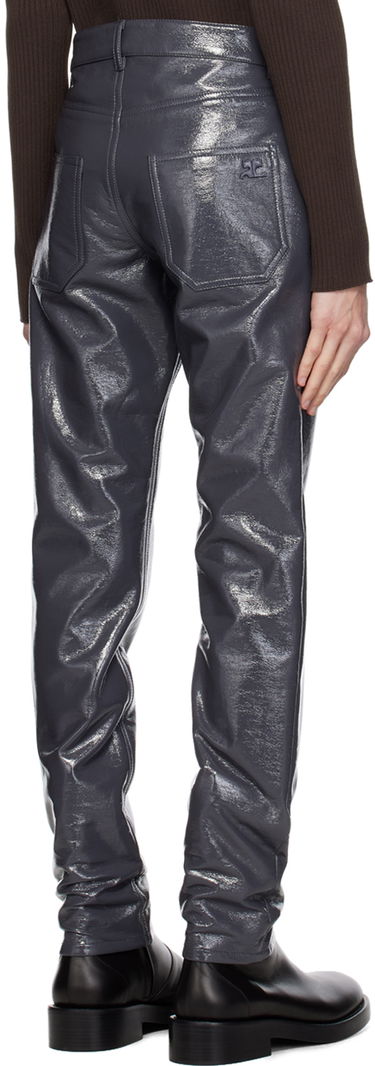 Džínsy Courrèges Crinkled Slim-Fit Trousers Šedá | 123CPA022VY0014, 2