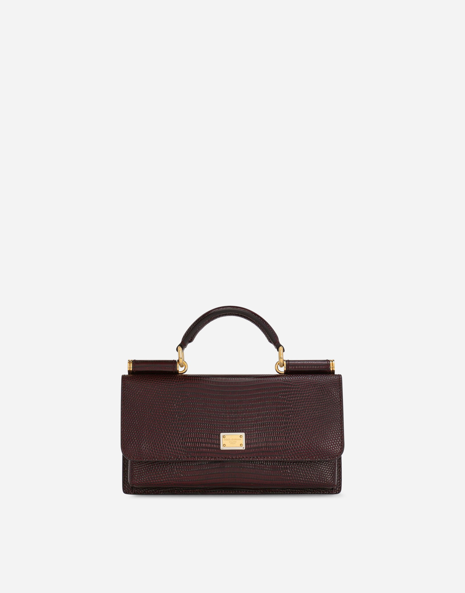 Iguana-print Mini Leather Bag