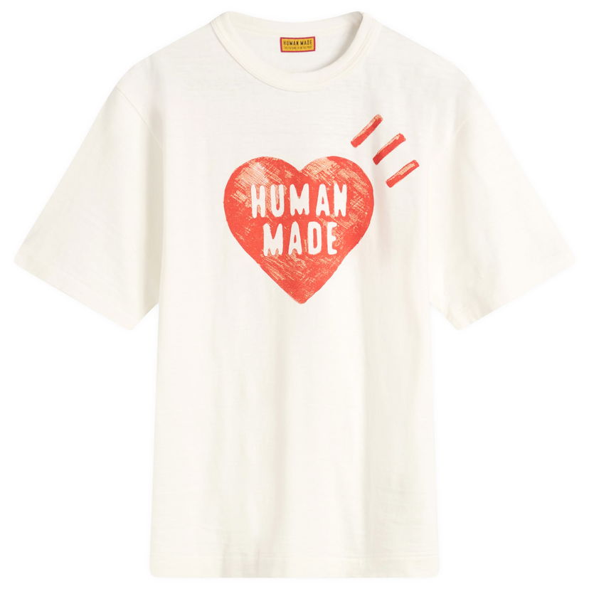 Tričko Human Made Big Heart T-Shirt Size Large Biela | HM30TE015-WHT