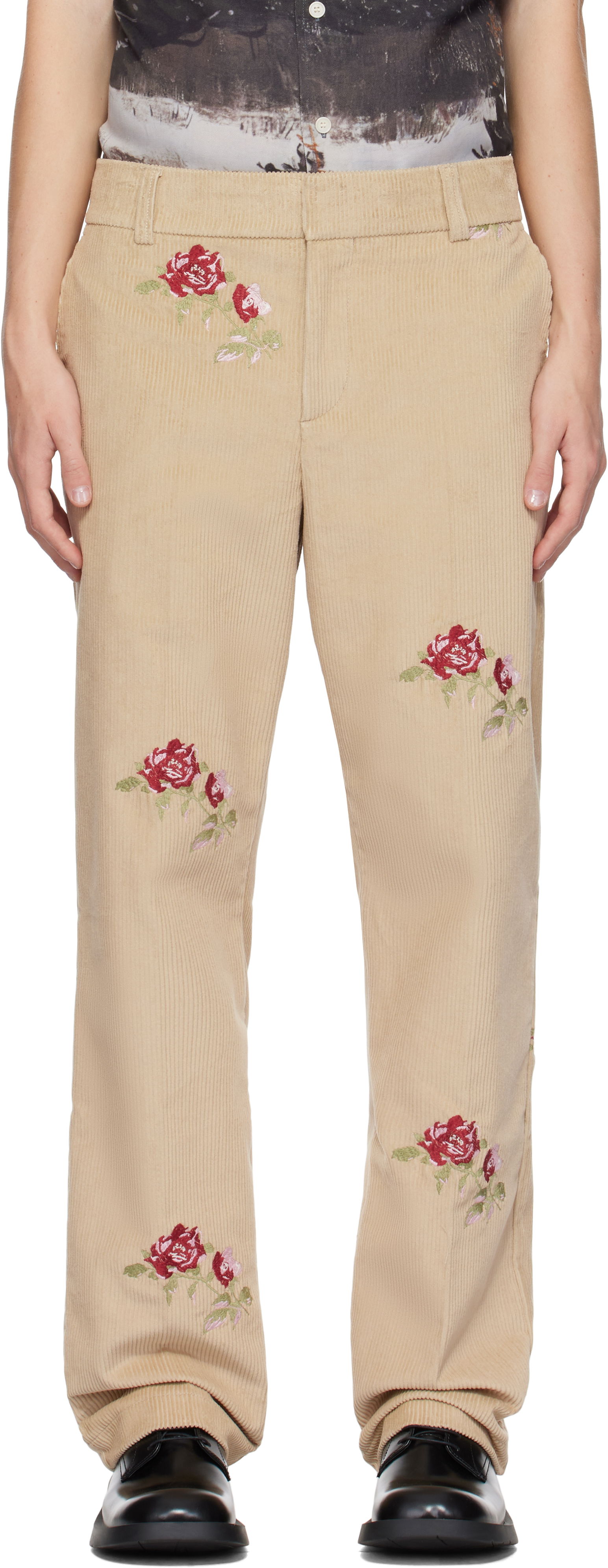 Floral Embroidered Trousers