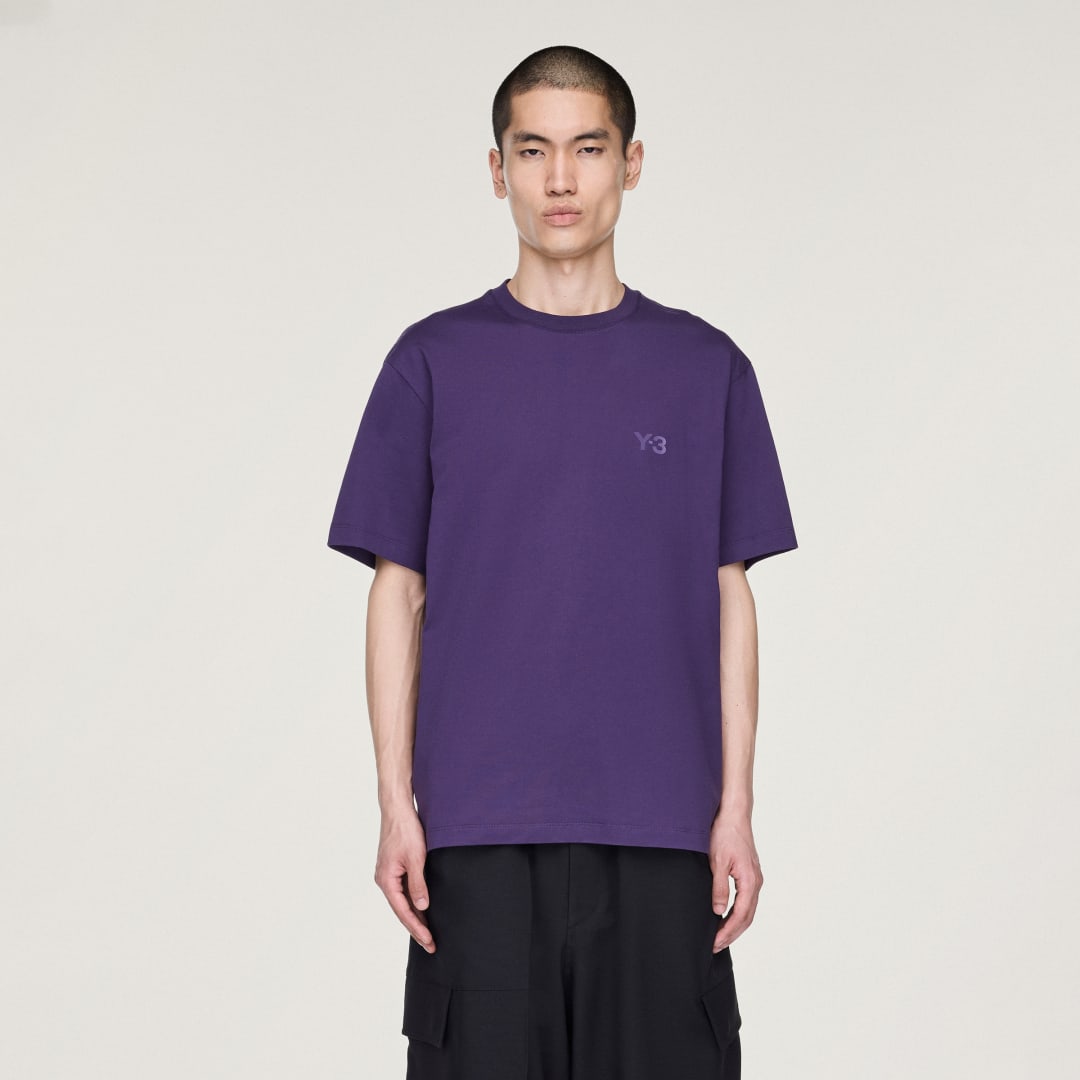 Tričko adidas Performance Y-3 Regular Short Sleeve T-Shirt Fialová | KA9777, 0